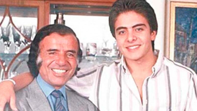 Carlos Menem y su hijo, a quien mataron hace más de 20 años.