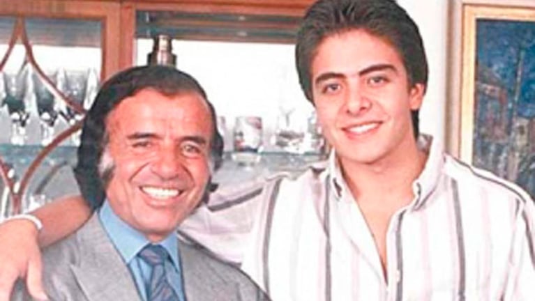 Carlos Menem y su hijo, a quien mataron hace más de 20 años.