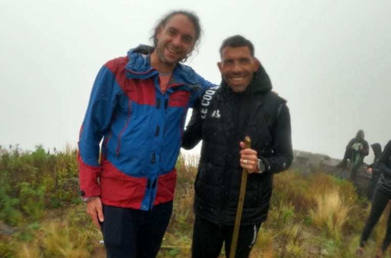 Carlos Tevez subió al Champaquí.