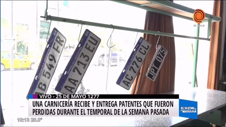 Carnicería devuelve patentes perdidas