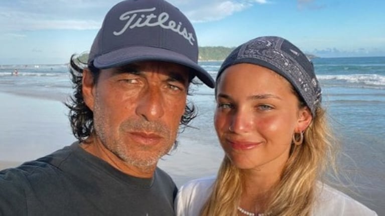 Catalina junto a su papá, Marcelo Gutiérrez.