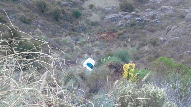 Cayó por un barranco de 15 metros y salió ileso en las Altas Cumbres