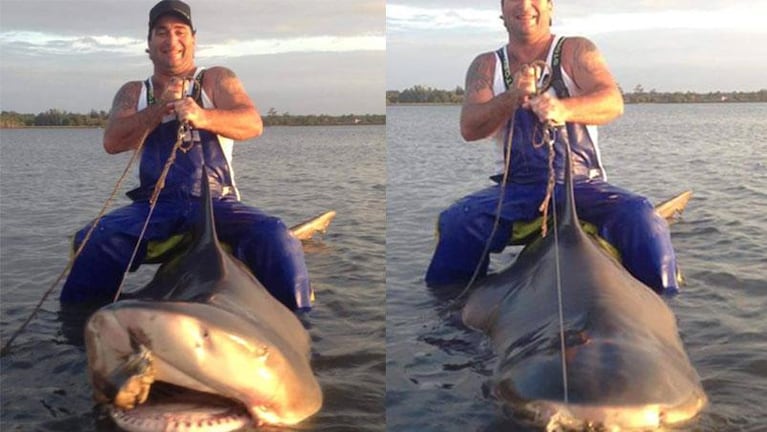 Cazadores de tiburones comparten fotos de sus hazañas