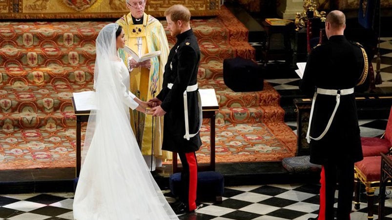 Celebridades, mucho público y glamour en las inmediaciones del castillo de Windsor.