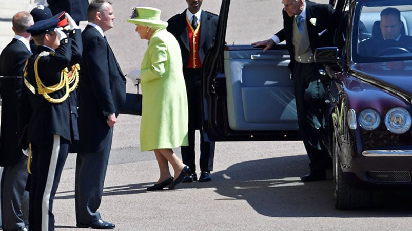 Celebridades, mucho público y glamour en las inmediaciones del castillo de Windsor.