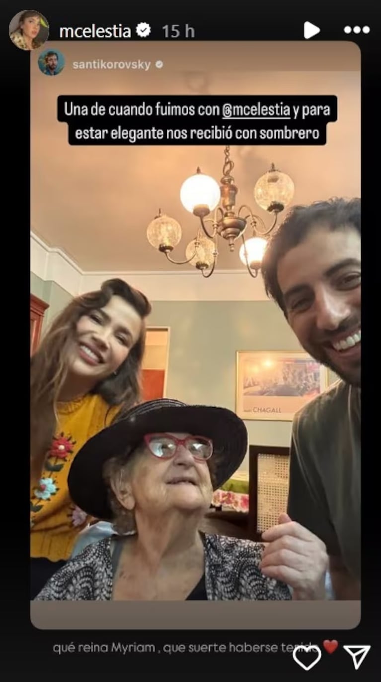 Celeste Cid y el apoyo incondicional a su novio Santiago Korovsky en un difícil momento