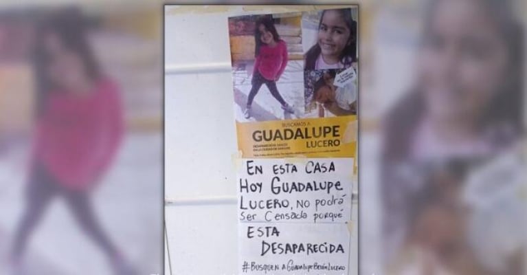 Censo: el doloroso mensaje que pegó en su puerta la mamá de Guadalupe Lucero