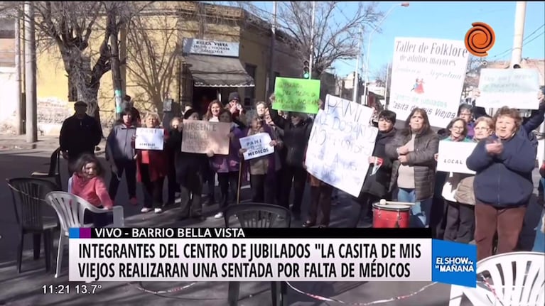 Centro de jubilados denuncia falta de médicos