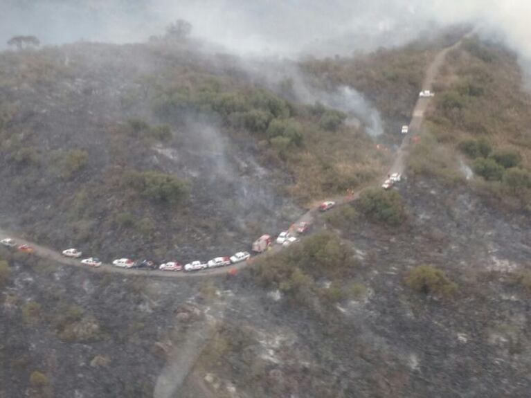 Cerro Mogote: un 90 por ciento del incendio fue controlado