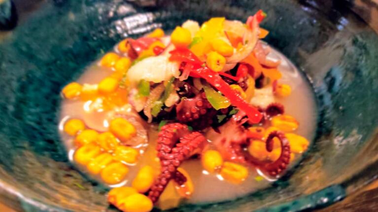 Ceviche de pulpo, el primer plato.