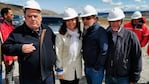 CFK y Caserio en el relanzamiento de la central eléctrica.