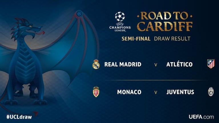 Champions: el clásico de Madrid y Juventus contra Mónaco
