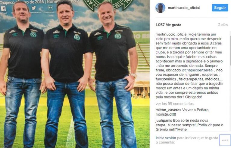 Chapecoense echó al argentino que se salvó de la tragedia