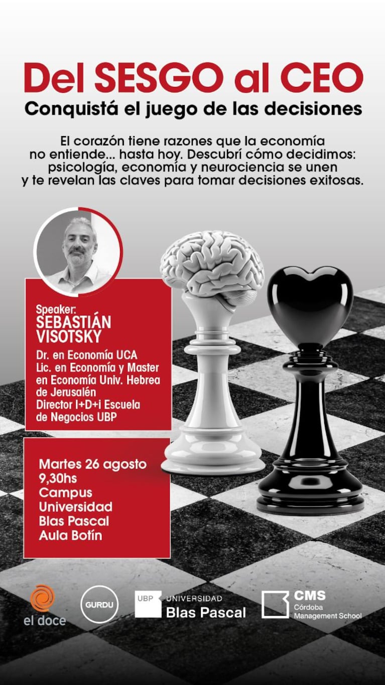 Charla sobre economía conductual a cargo de Sebastián Visotsky: cómo anotarse