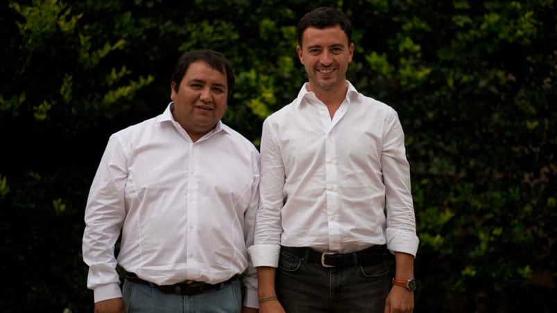 Chesarotti, nacido en Salta, junto a De Loredo. 