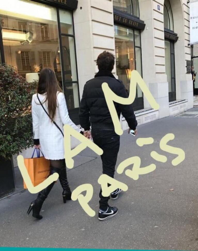 China Suárez y Benjamín Vicuña, de compras por París