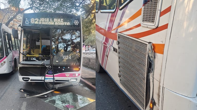 Choque de colectivos (Foto: Prensa Policía de Córdoba)