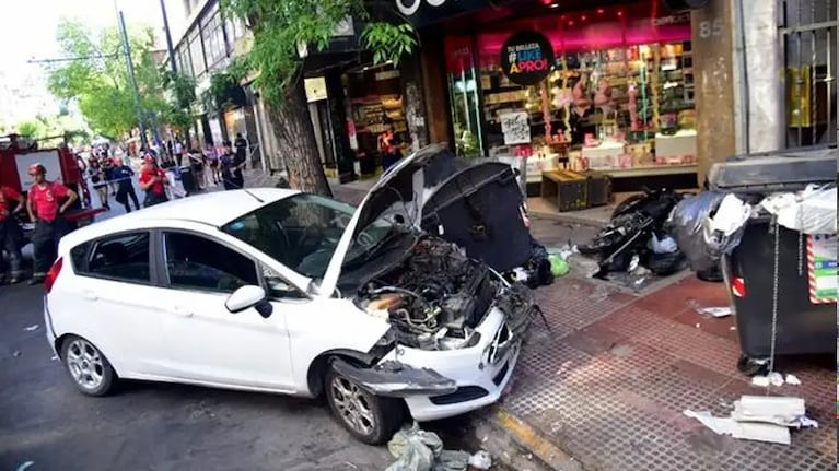Choque en pleno centro de Córdoba.