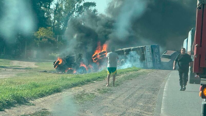 choque fatal camiones santa fe