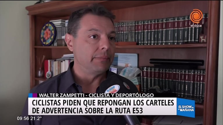 Ciclistas piden reposición de carteles en la E53