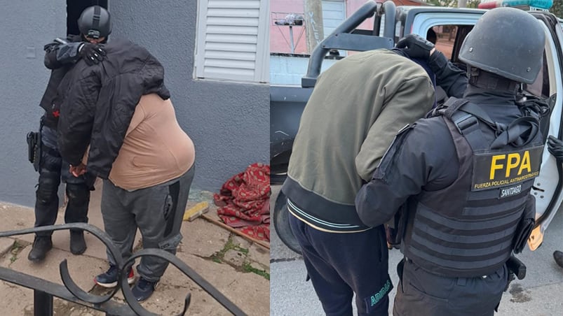 Cinco detenidos de una banda narco en el interior de Córdoba.