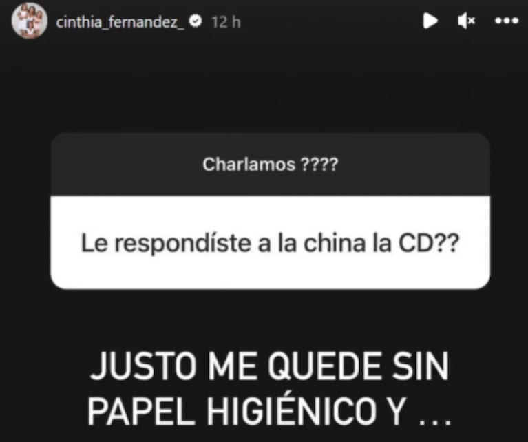 Cinthia Fernández reveló con ironía qué hizo con la carta documento de la China Suárez