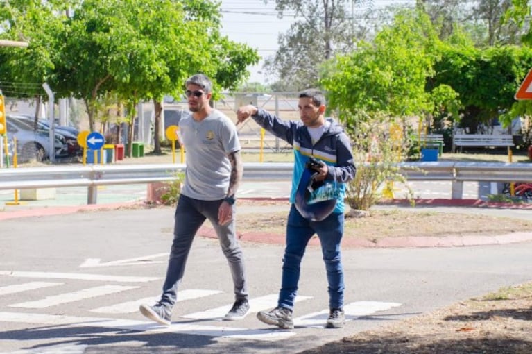 Claudio Barrelier en la escuela municipal de tránsito.