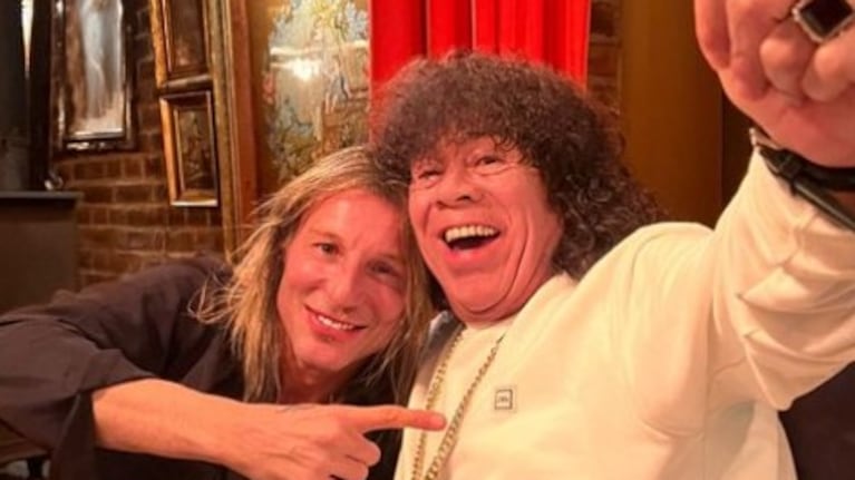Claudio Paul Caniggia y La Mona Jiménez.