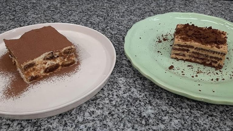 Cocinan Dos y dos tortas muy populares: chocotorta y tiramisú