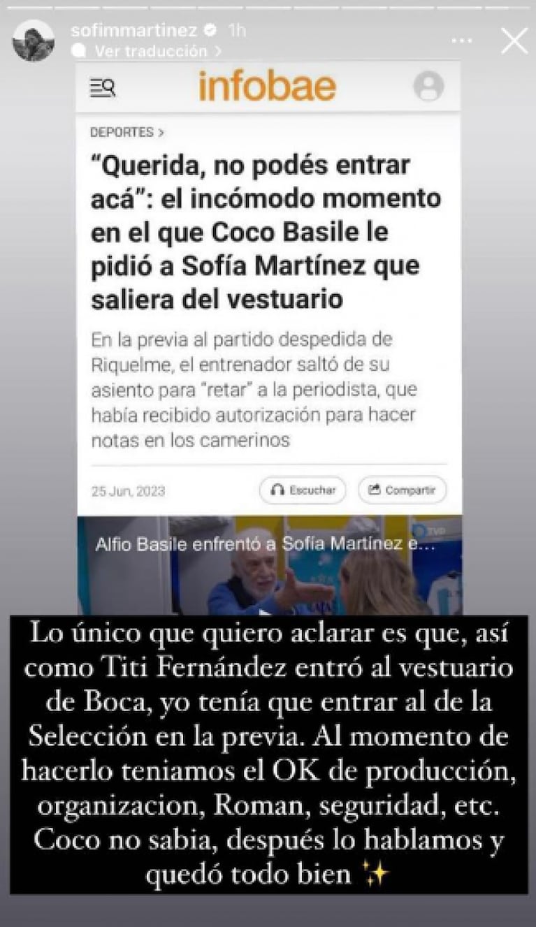 Coco Basile echó a Sofía Martínez de un vestuario: el tenso cruce y la reacción de Messi