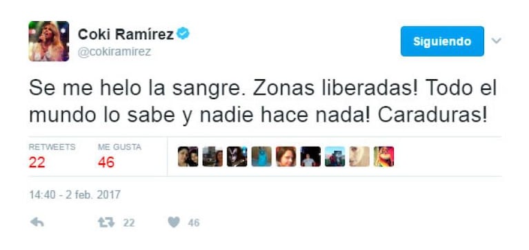 Coki Ramírez indignada por el crimen de la mujer policía