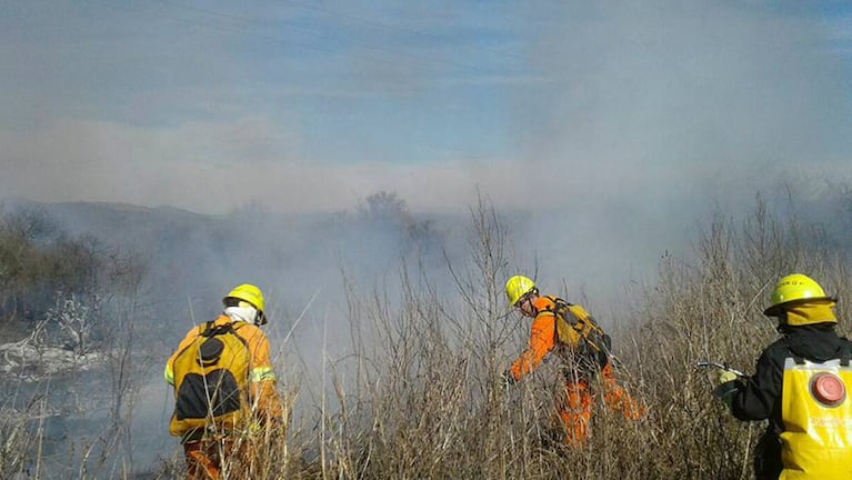 Colaboraron bomberos de cuarteles del sur provincial y dos aviones hidrantes.