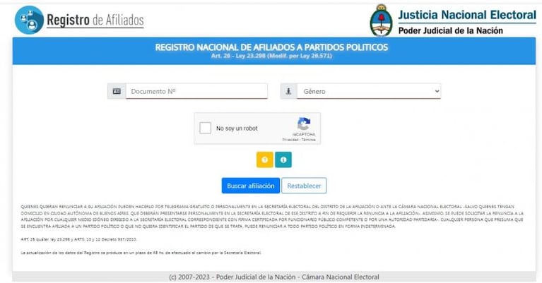 Cómo consultar si estoy afiliado a algún partido político