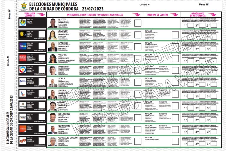 Cómo es y cómo se usa la boleta única para votar intendente en Córdoba