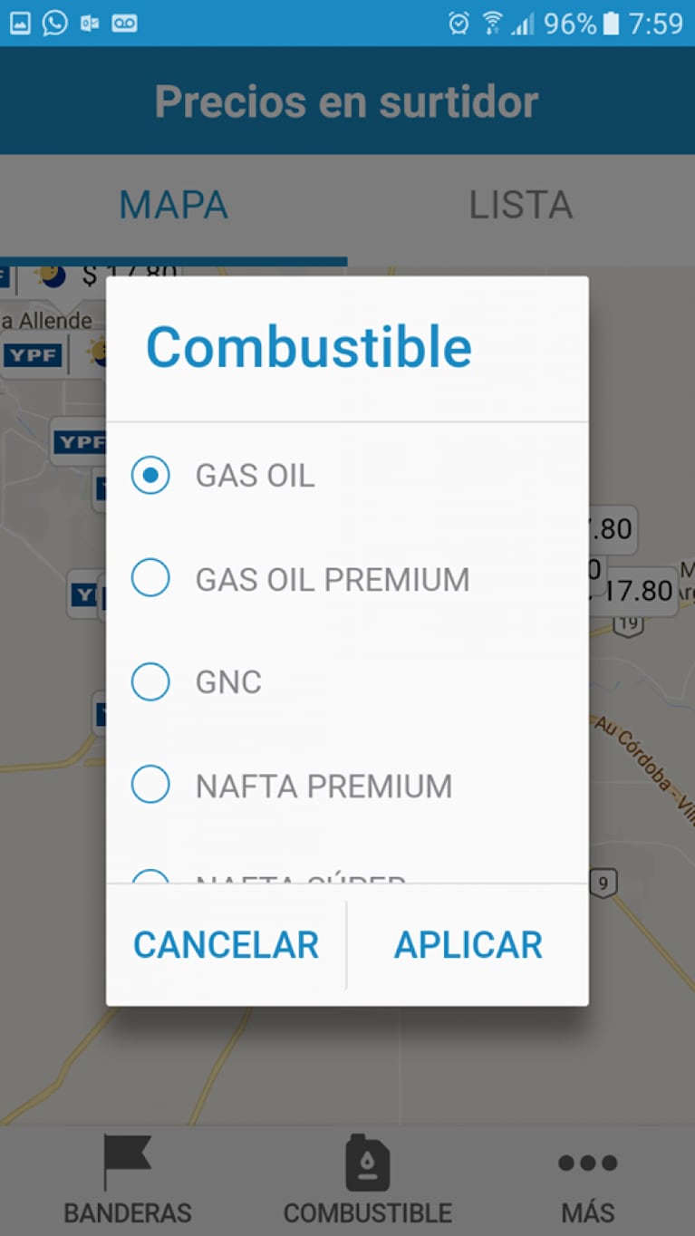 Cómo usar la aplicación para controlar el precio de los combustibles 