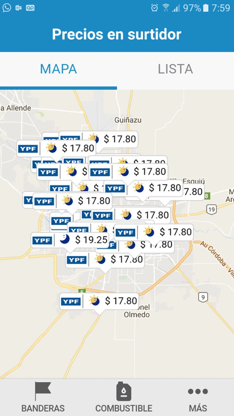 Cómo usar la aplicación para controlar el precio de los combustibles 