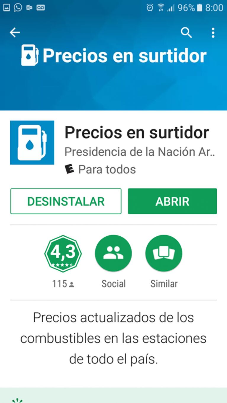 Cómo usar la aplicación para controlar el precio de los combustibles 