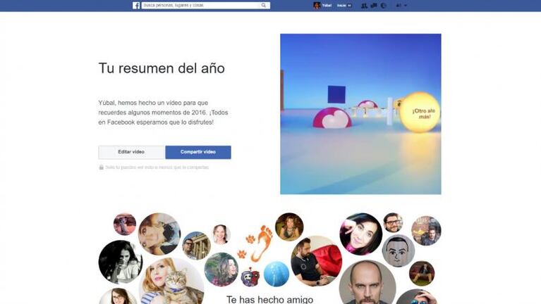 Cómo ver tu video resumen del año en Facebook