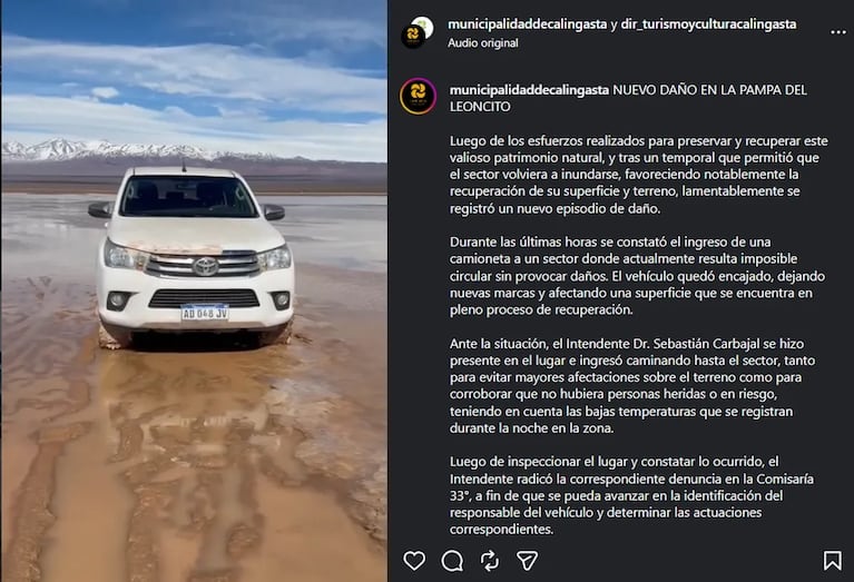 Comunicado de la Municipalidad.