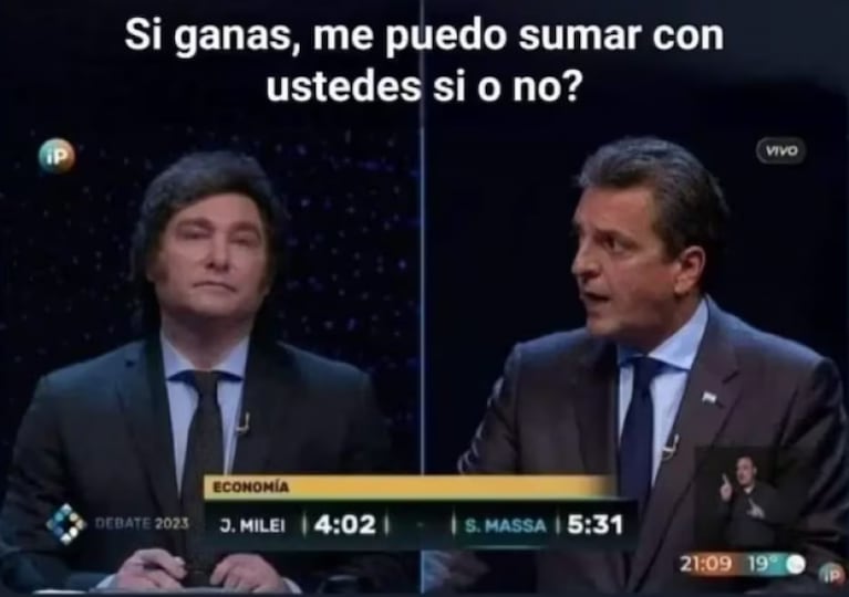 Con Massa como protagonista, estallaron los memes en las redes tras la victoria de Milei