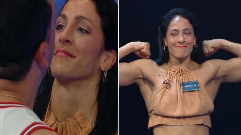 Con una actitud desafiante una boxeadora intimidó a su rival.