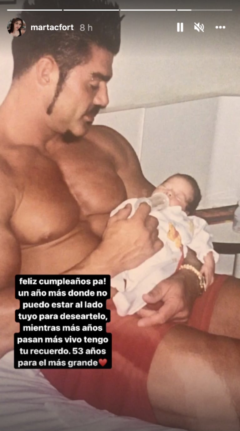 Con una foto inédita, Martita Fort le dedicó un sentido mensaje a Ricardo por su cumpleaños