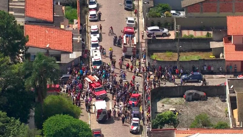 Conmoción en San Pablo por la masacre en el colegio.