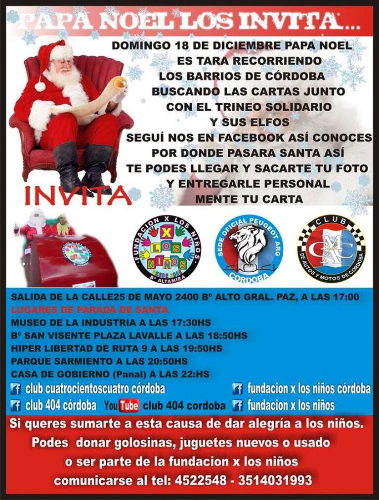 Construyen un trineo para Papá Noel en Córdoba 