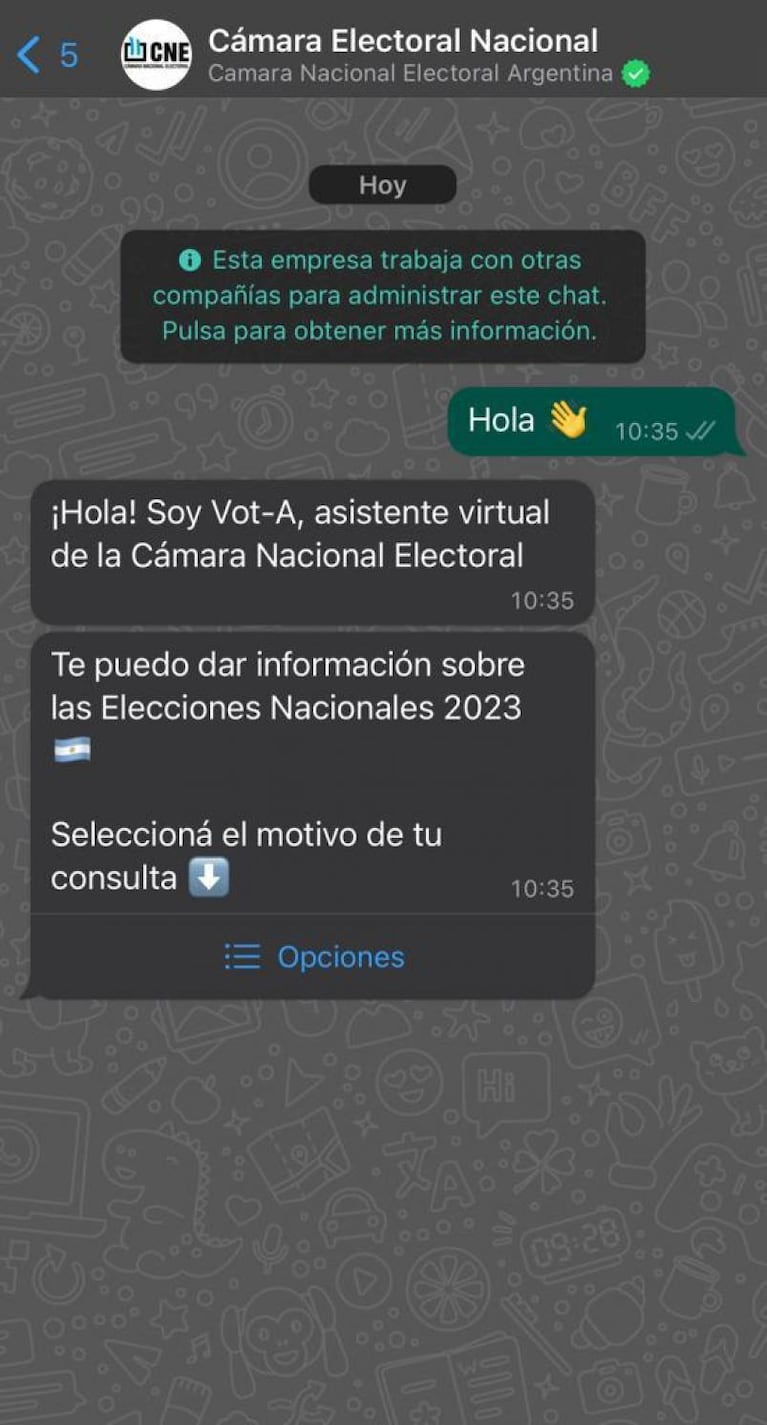 Consultá por WhatsApp dónde votás en las Paso