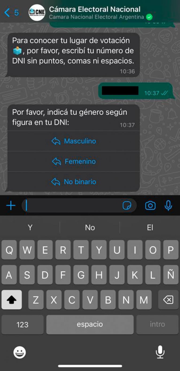 Consultá por WhatsApp dónde votás en las Paso