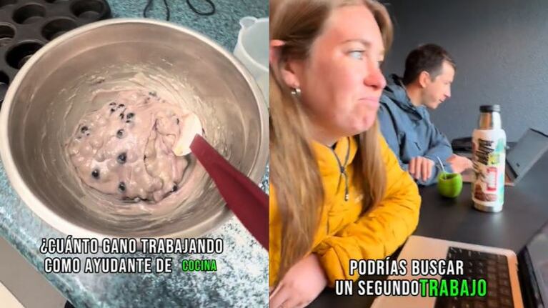 Contó cuánto gana como ayudante de cocina en Nueva Zelanda.