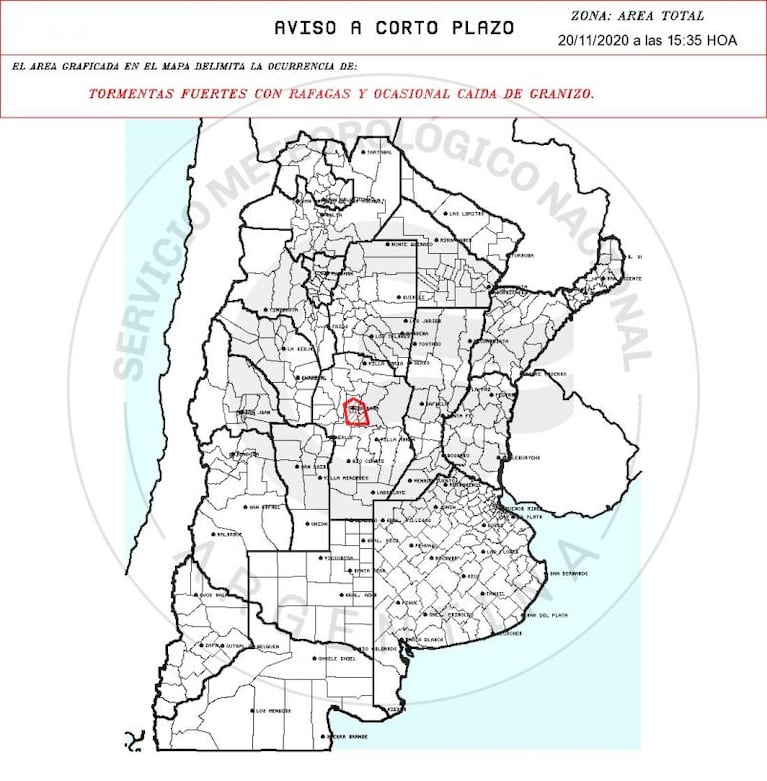 Córdoba: cayó piedra en Carlos Paz y hay alerta para capital