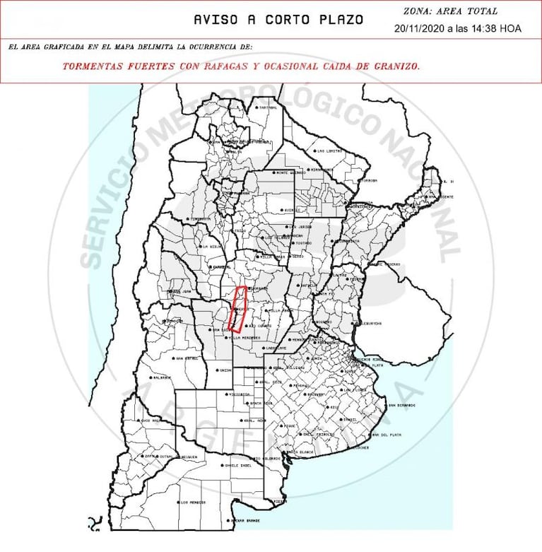 Córdoba: cayó piedra en Carlos Paz y hay alerta para capital