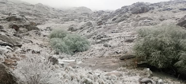 Córdoba de blanco en octubre: martes con nieve en las Altas Cumbres y lloviznas en la ciudad